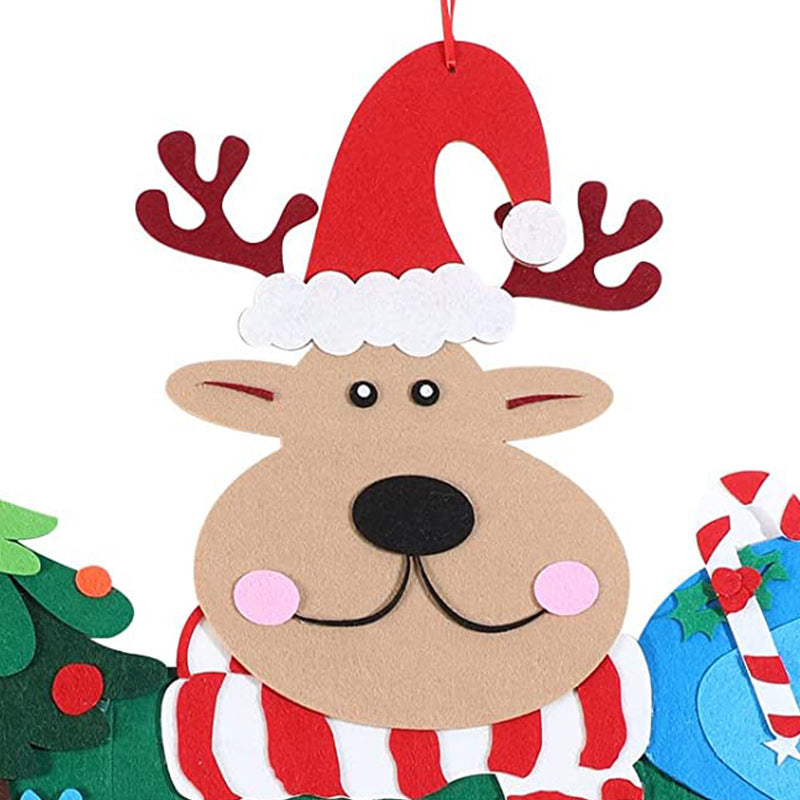 Christmas Countdown Calendar with 24 Felt Pockets