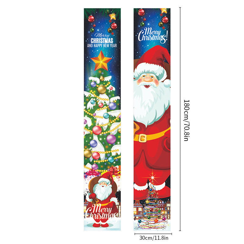 Christmas Door Curtains & Banners for Festive Entryways
