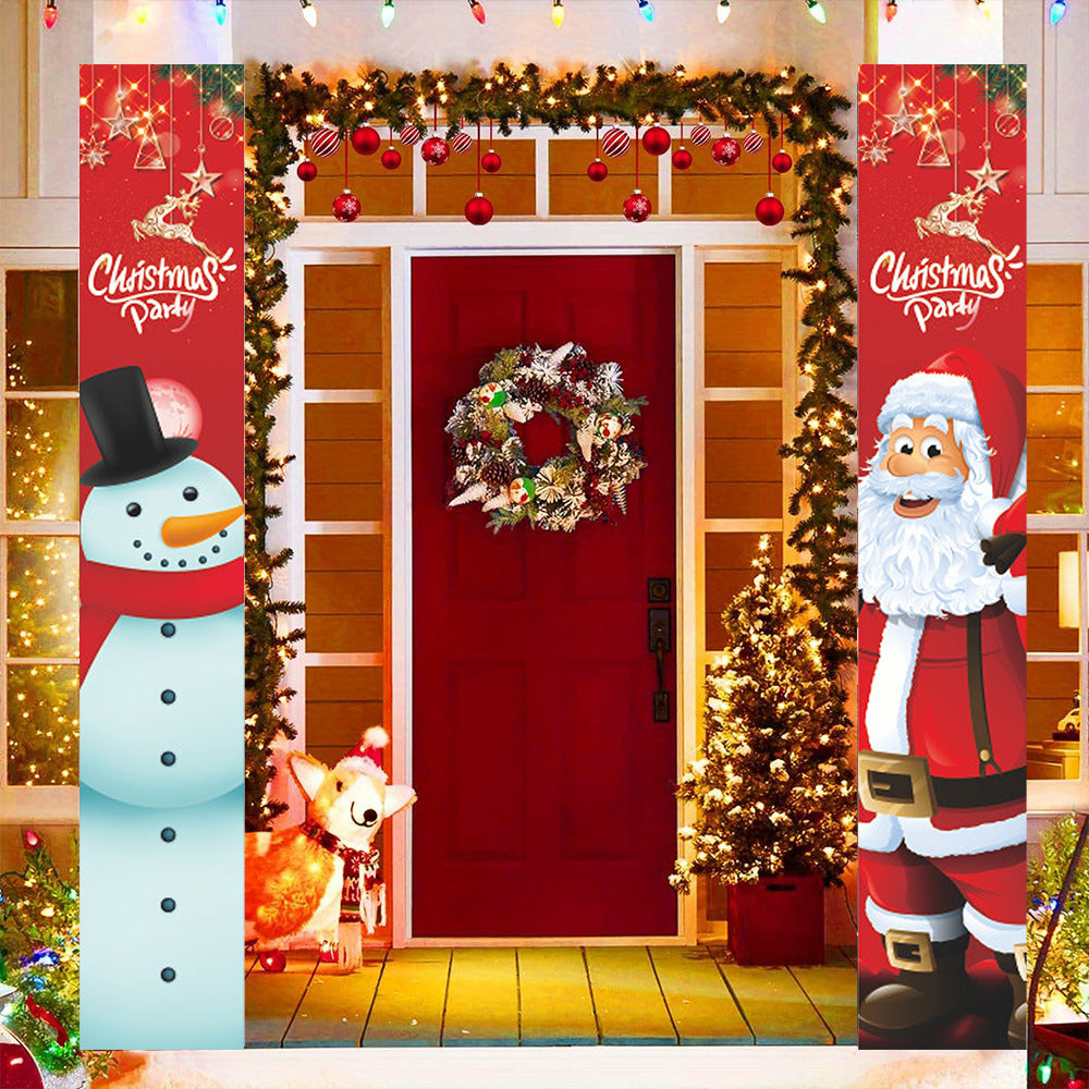 Christmas Door Curtains & Banners for Festive Entryways