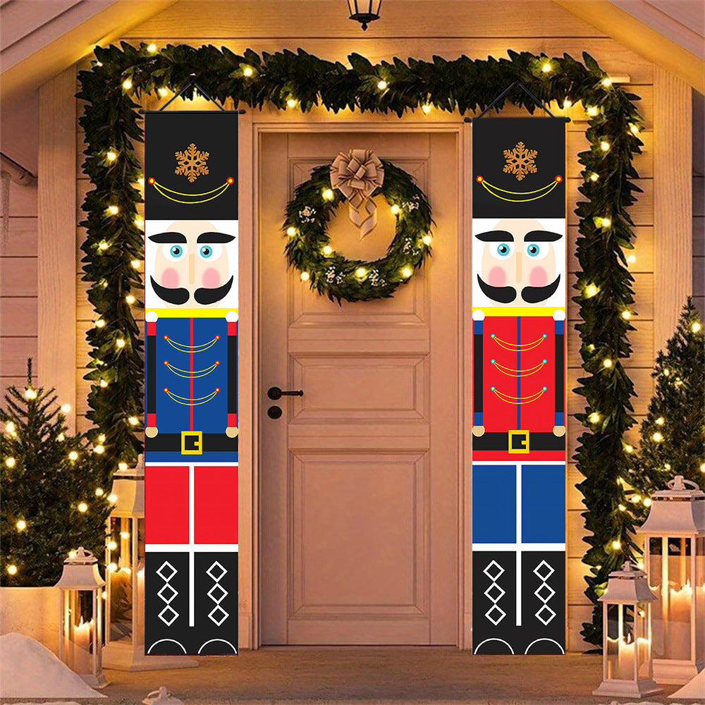 Christmas Door Curtains & Banners for Festive Entryways