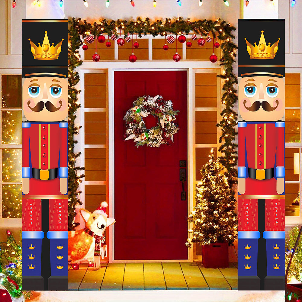 Christmas Door Curtains & Banners for Festive Entryways