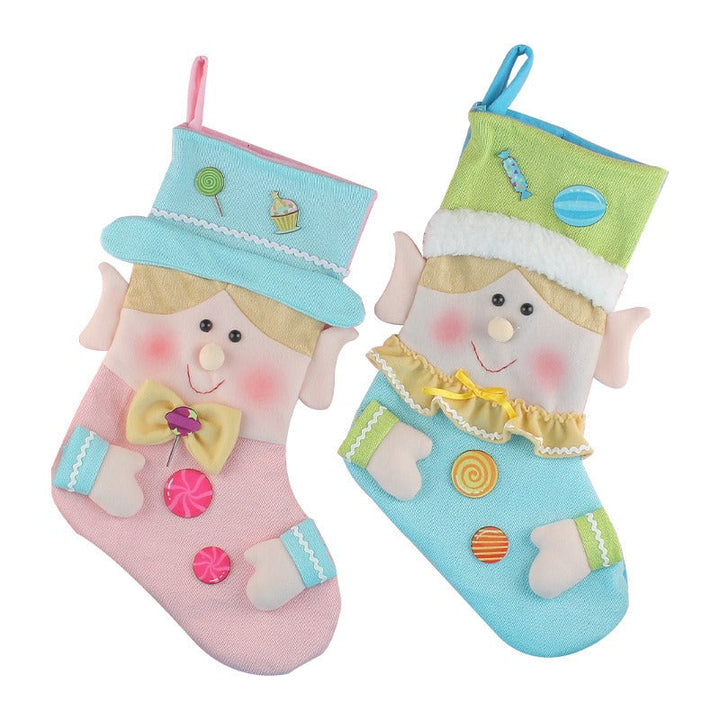 Christmas Character Stockings for Kids, 2-Piece Set