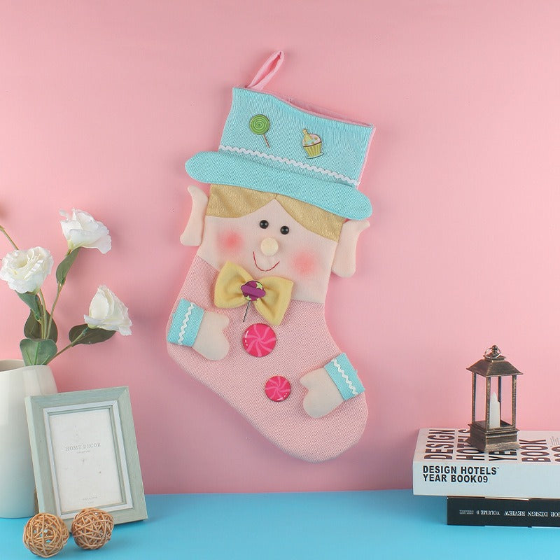 Christmas Character Stockings for Kids, 2-Piece Set