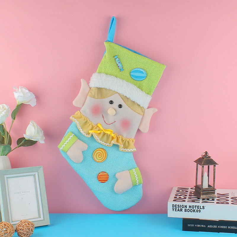 Christmas Character Stockings for Kids, 2-Piece Set