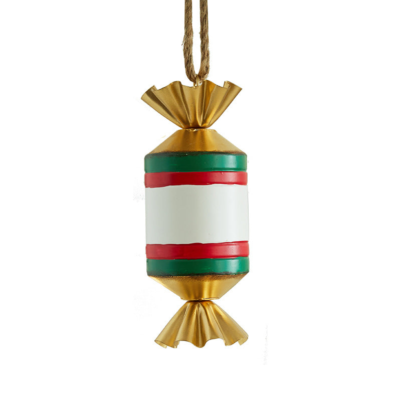 Candy-Shaped Iron Christmas Ornaments, 3-Piece Set