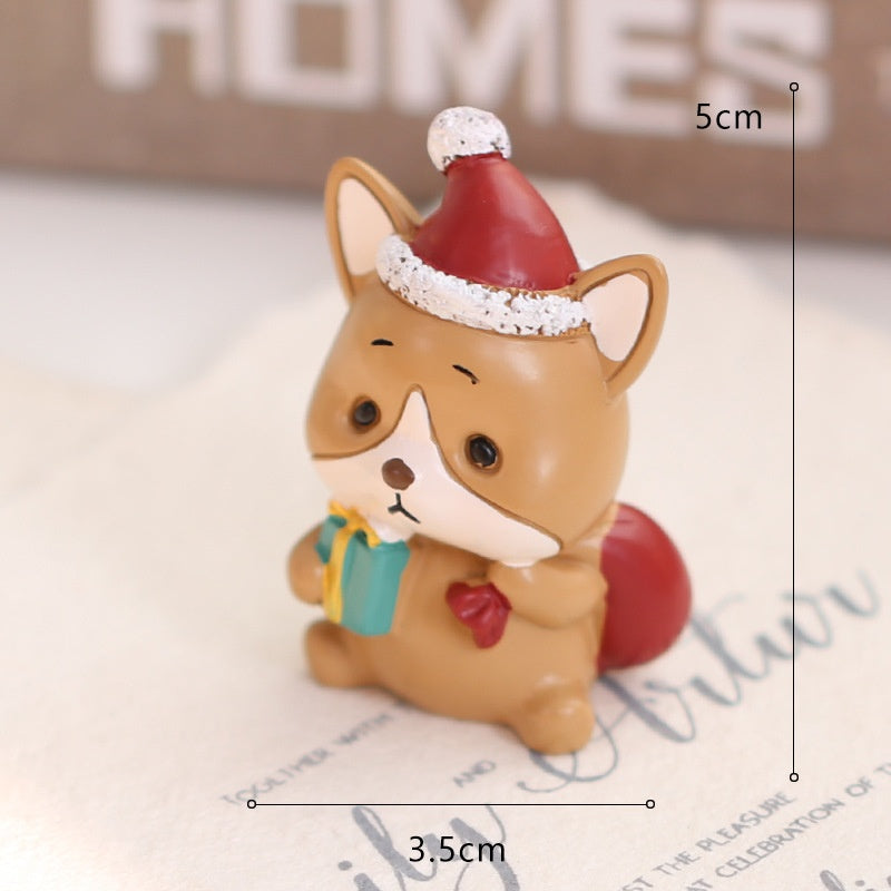Resin Snowman & Reindeer Ornament Set for Christmas Trees