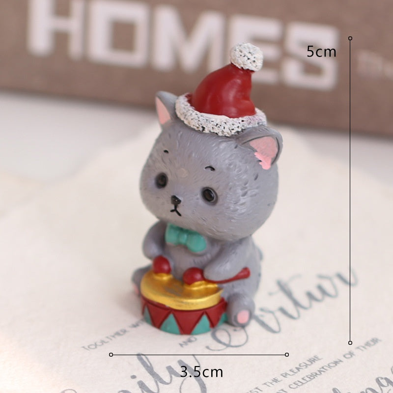 Resin Snowman & Reindeer Ornament Set for Christmas Trees