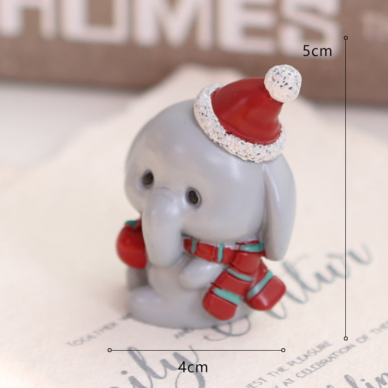 Resin Snowman & Reindeer Ornament Set for Christmas Trees