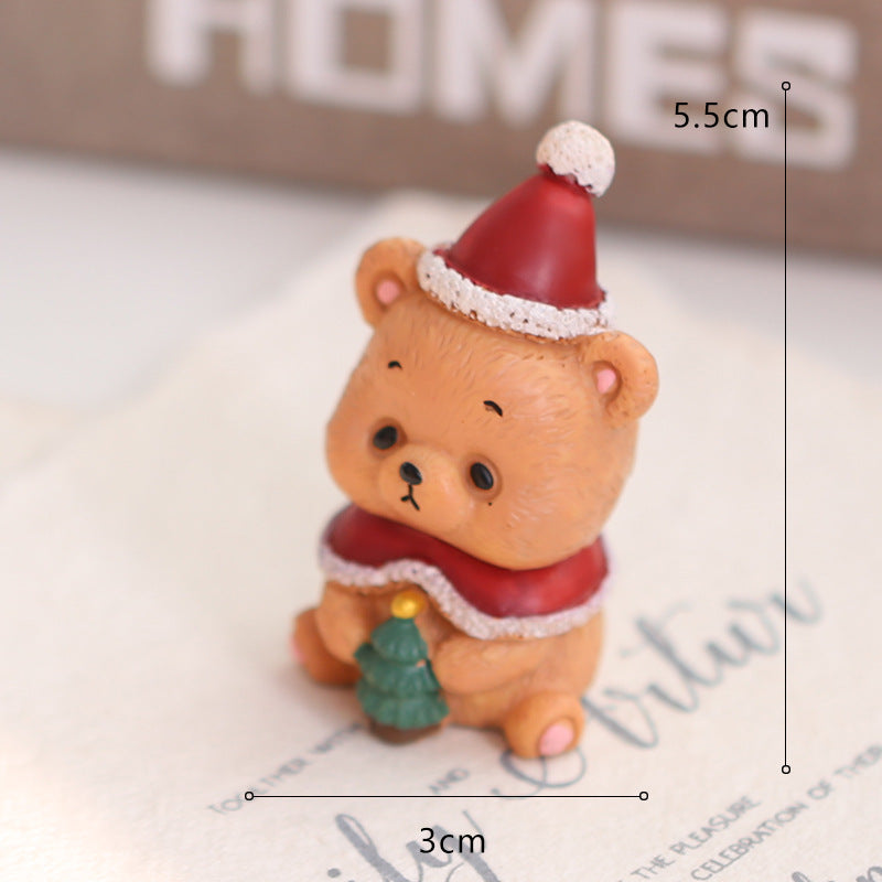 Resin Snowman & Reindeer Ornament Set for Christmas Trees