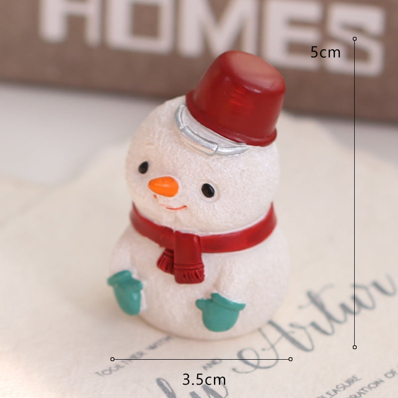 Resin Snowman & Reindeer Ornament Set for Christmas Trees