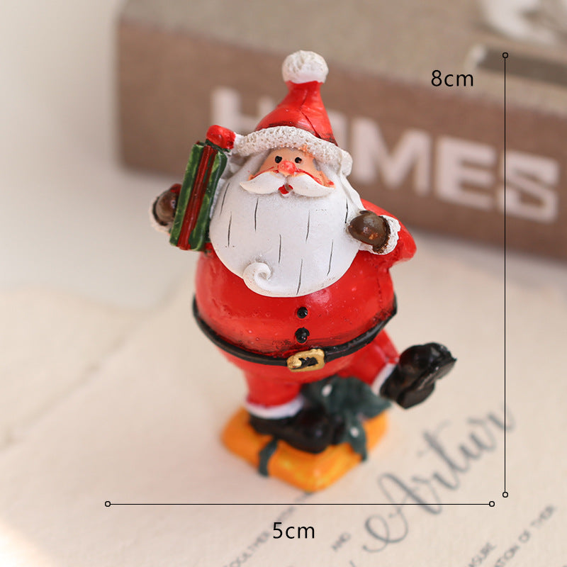 Resin Snowman & Reindeer Ornament Set for Christmas Trees
