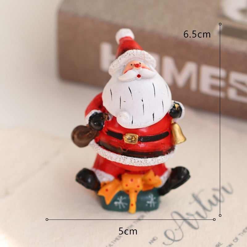 Resin Snowman & Reindeer Ornament Set for Christmas Trees