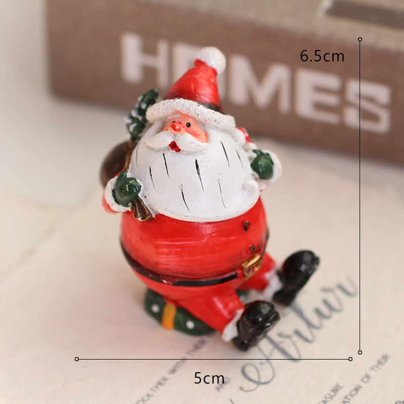 Resin Snowman & Reindeer Ornament Set for Christmas Trees