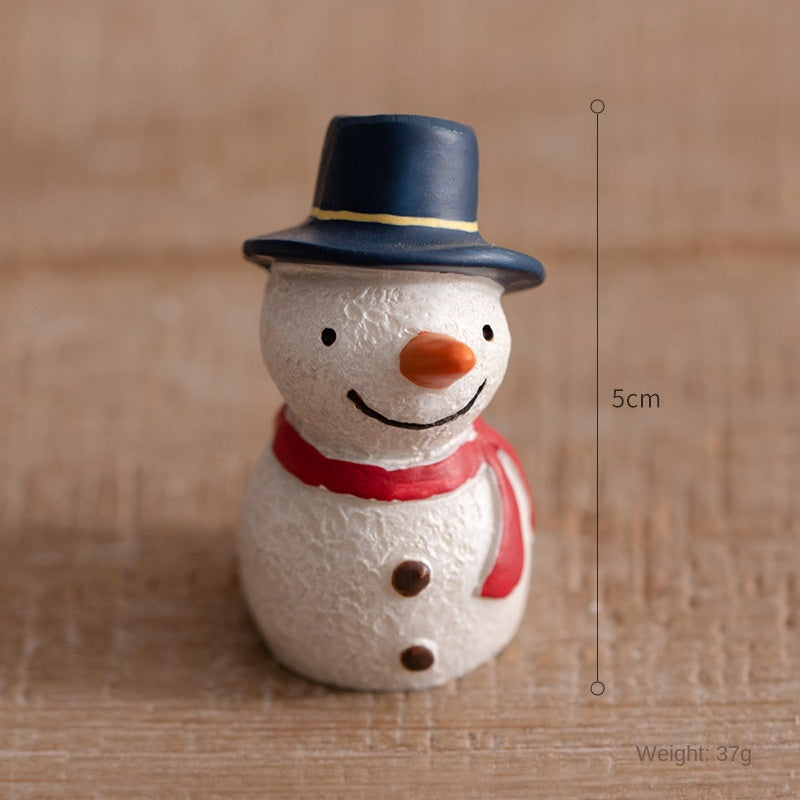 Resin Snowman & Reindeer Ornament Set for Christmas Trees