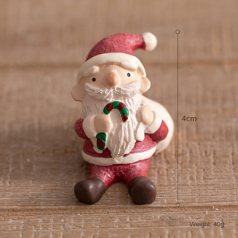 Resin Snowman & Reindeer Ornament Set for Christmas Trees