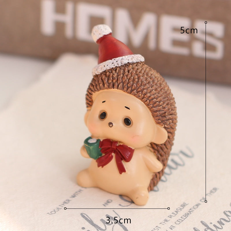 Resin Snowman & Reindeer Ornament Set for Christmas Trees