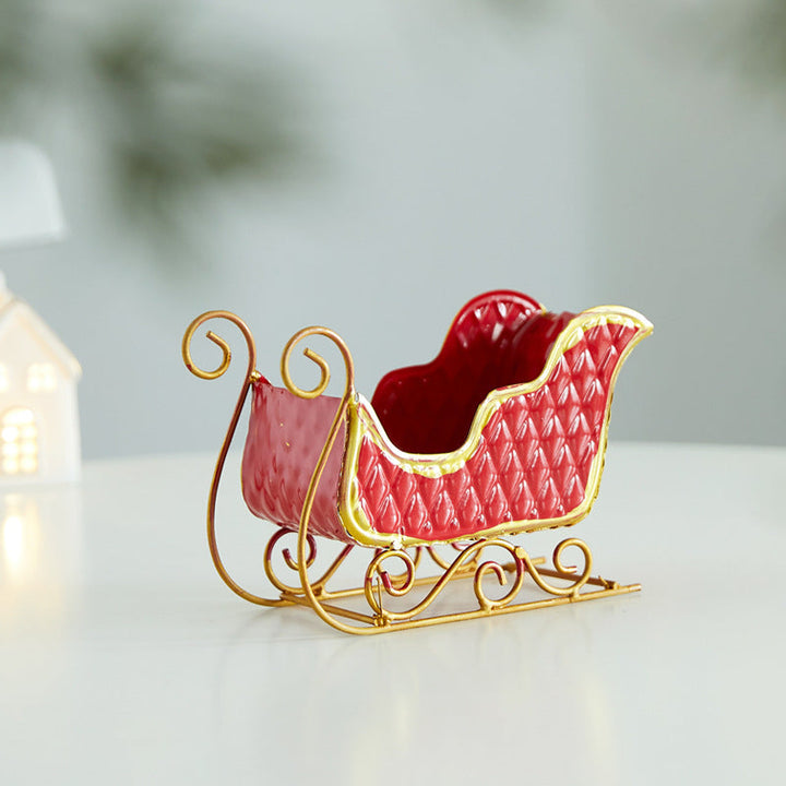Christmas Sleigh Decor for Festive Tabletop Displays