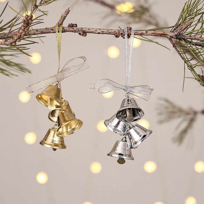 Christmas Bell Wreath Ornament for Rustic Tree Decor