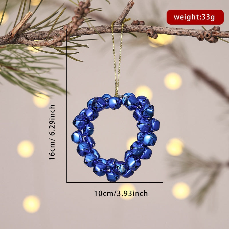 Christmas Bell Wreath Ornament for Rustic Tree Decor