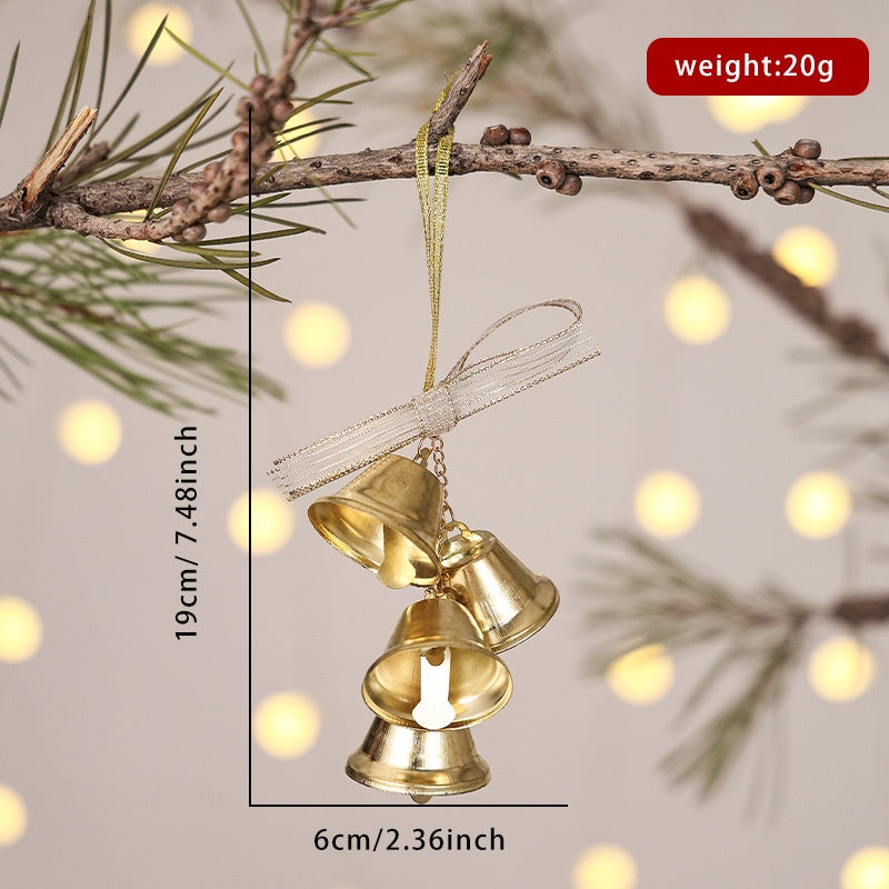 Christmas Bell Ornament for Rustic Holiday Tree Decor