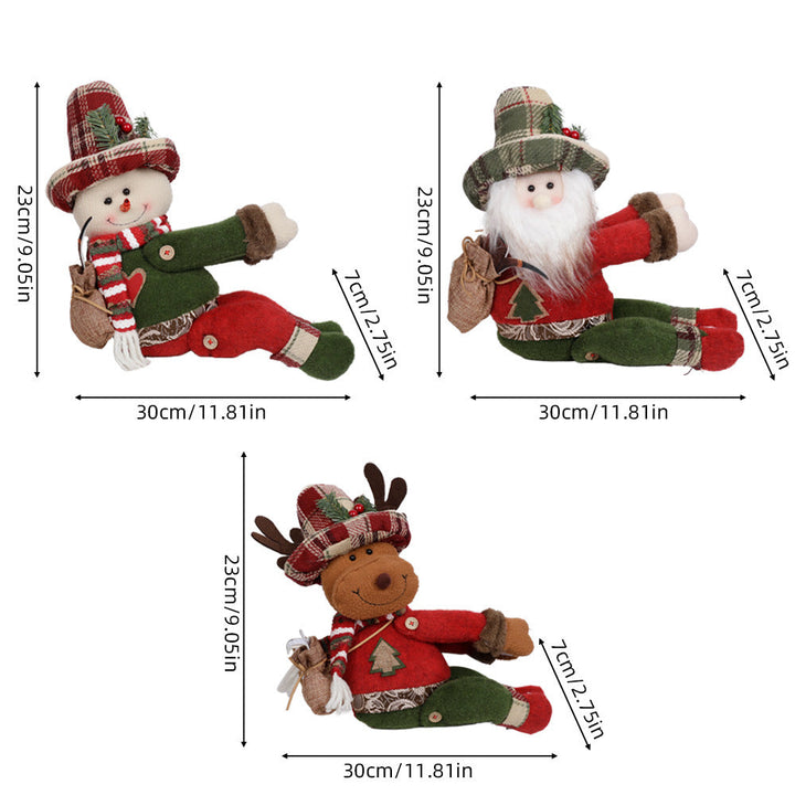 Christmas Curtain Tieback Plush Doll Festive Decor