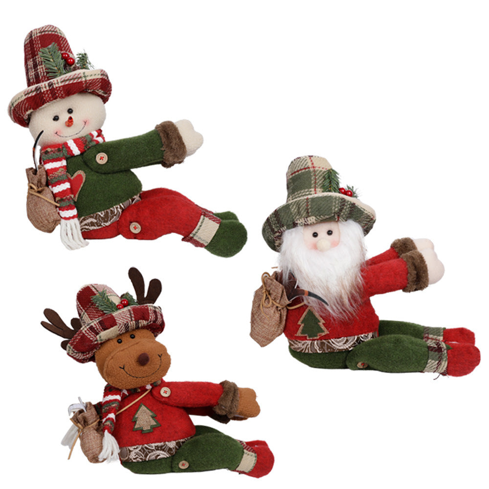 Christmas Curtain Tieback Plush Doll Festive Decor