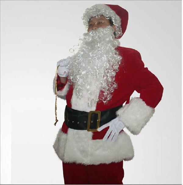 10-Piece Santa Claus Costume Set for Instant Holiday Fun