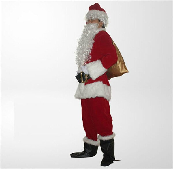 10-Piece Santa Claus Costume Set for Instant Holiday Fun