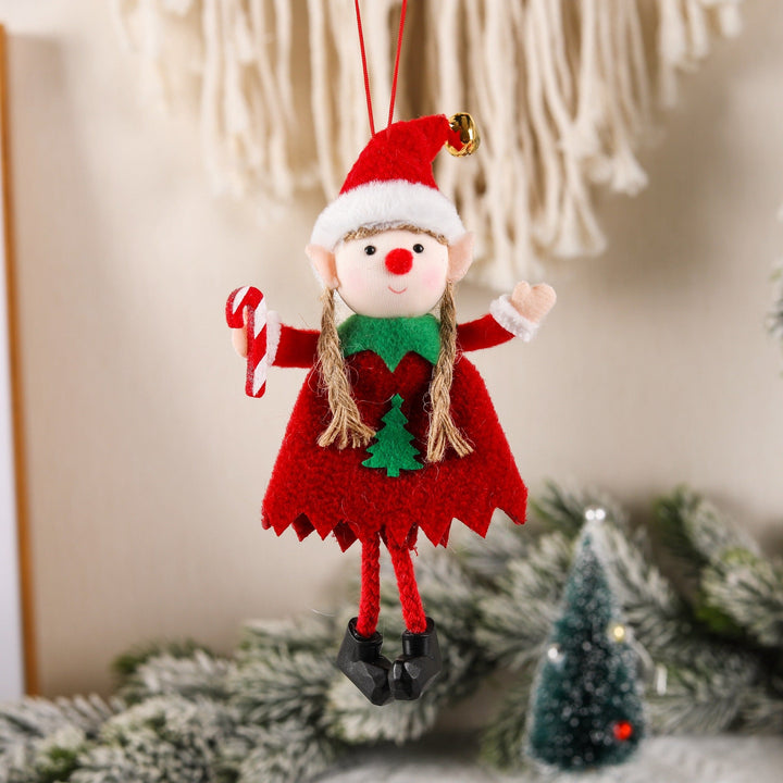 Christmas Elf Ornaments Pair – Plush Holiday Decor