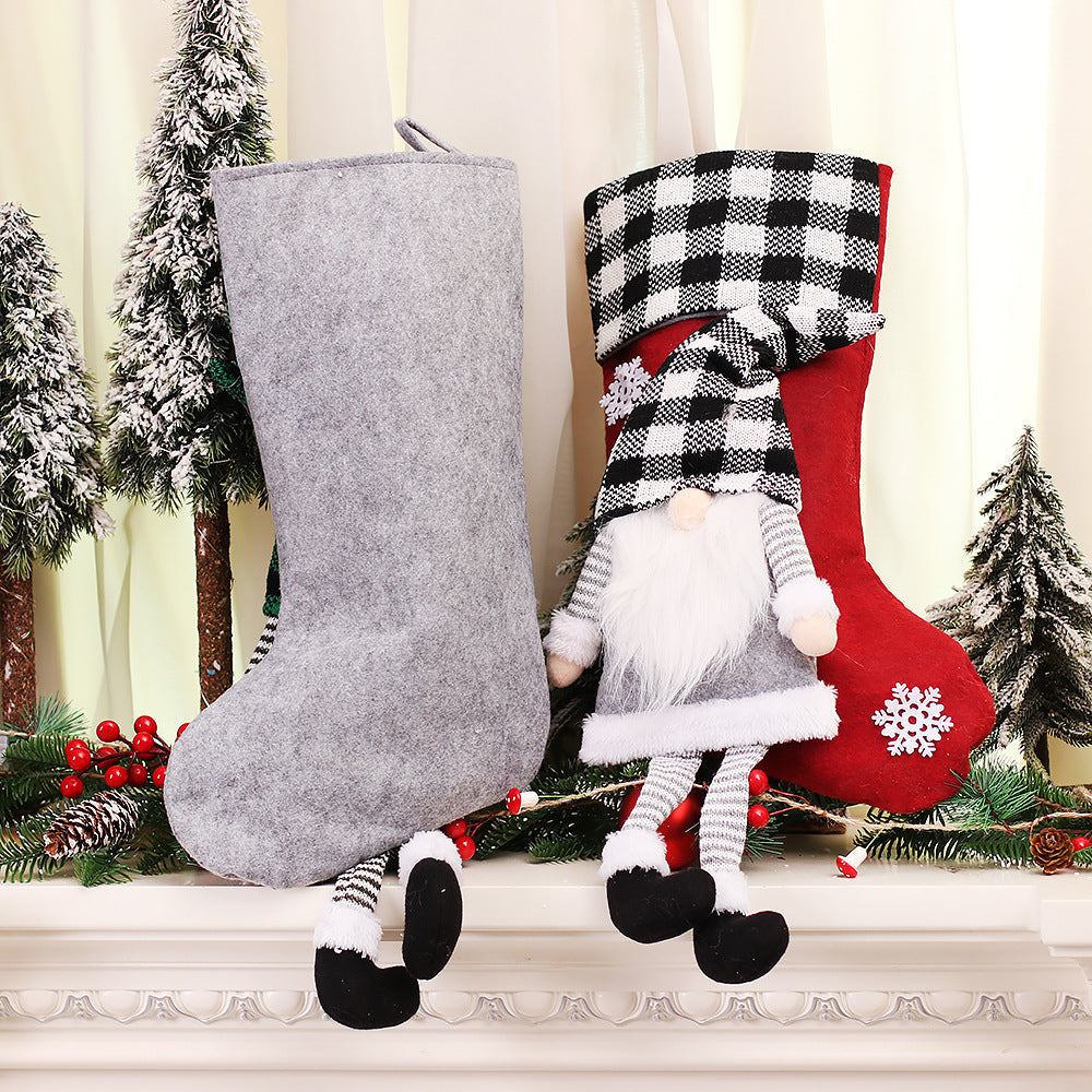 Christmas Gnome Stocking Decor for Festive Mantels