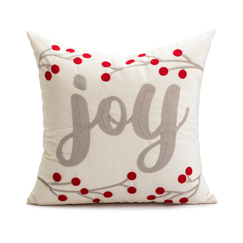Christmas Embroidered Pillow Covers for Cozy Holiday Decor