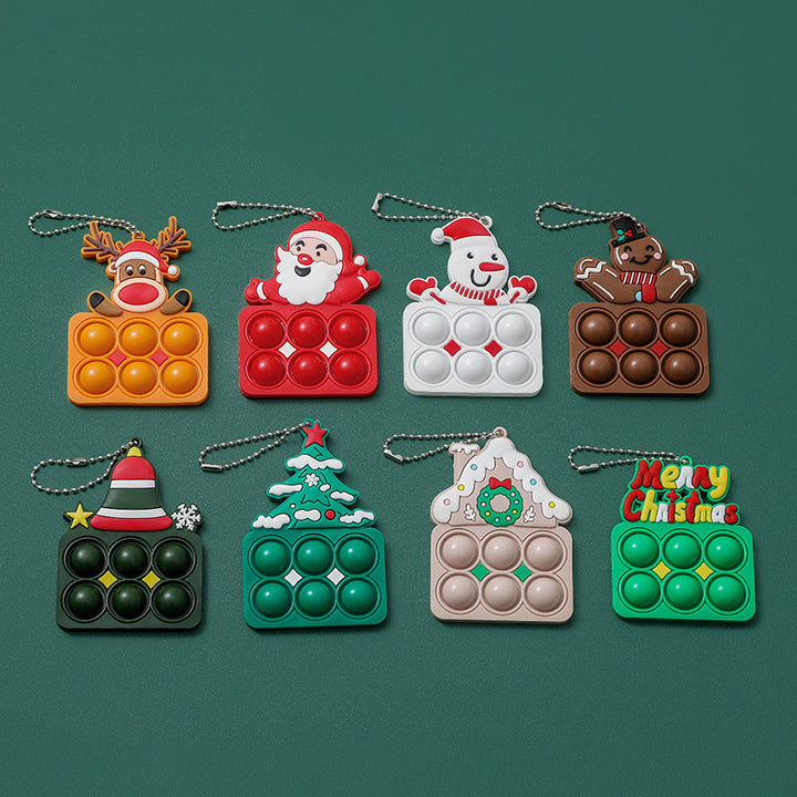 Christmas Fidget Keychain for Portable Holiday Fun