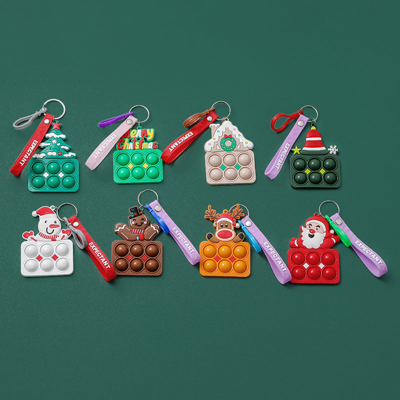 Christmas Fidget Keychain for Portable Holiday Fun