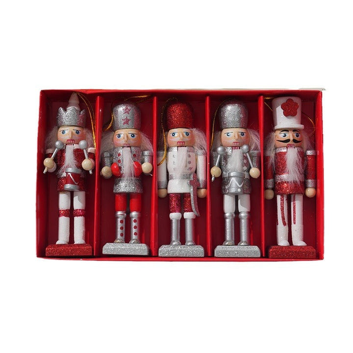Christmas Nutcracker Ornaments, 5-Piece Festive Set
