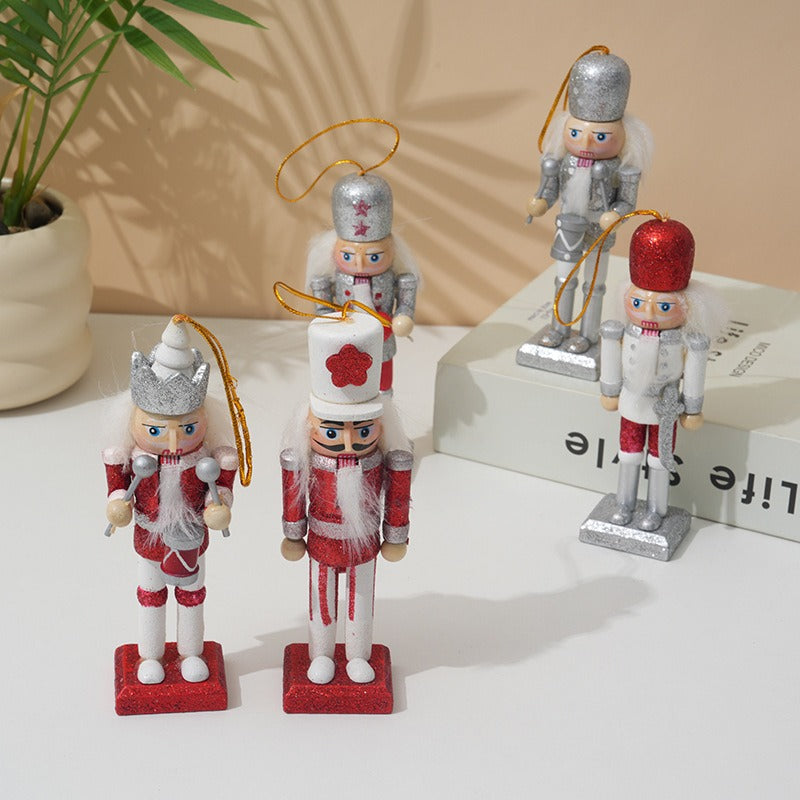 Christmas Nutcracker Ornaments, 5-Piece Festive Set