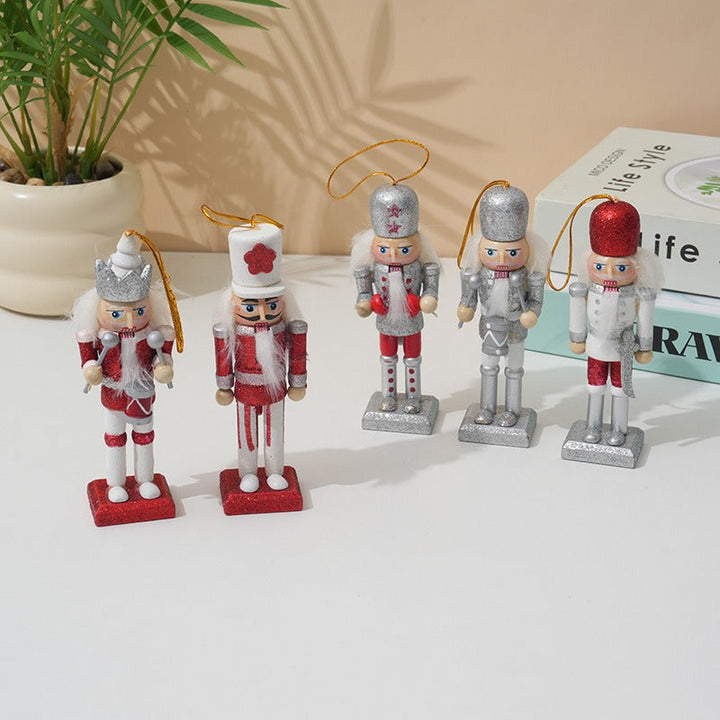 Christmas Nutcracker Ornaments, 5-Piece Festive Set
