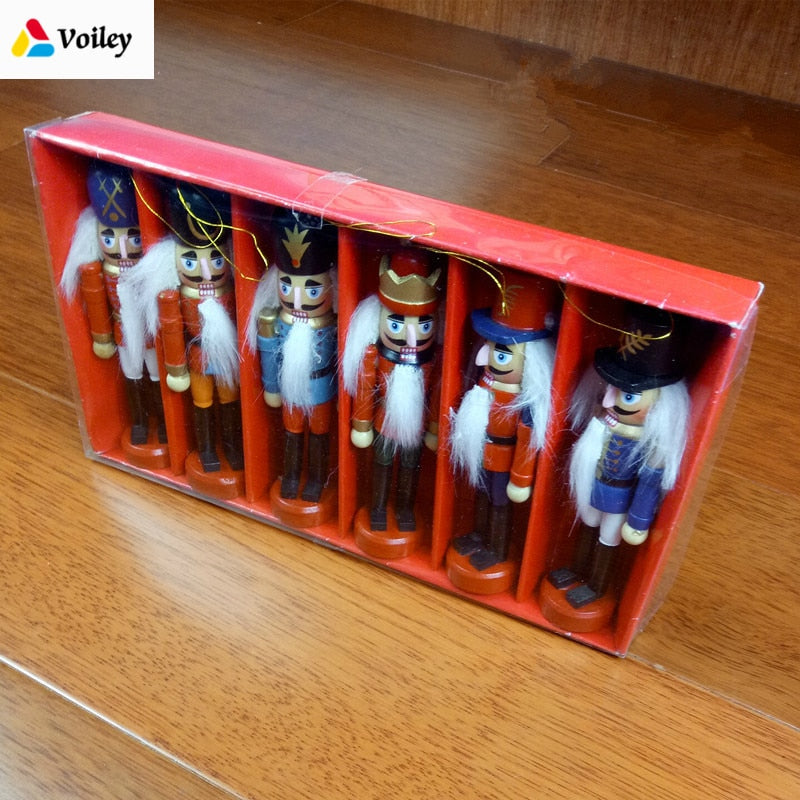 Wooden Nutcracker Ornament – 12cm Christmas Decor