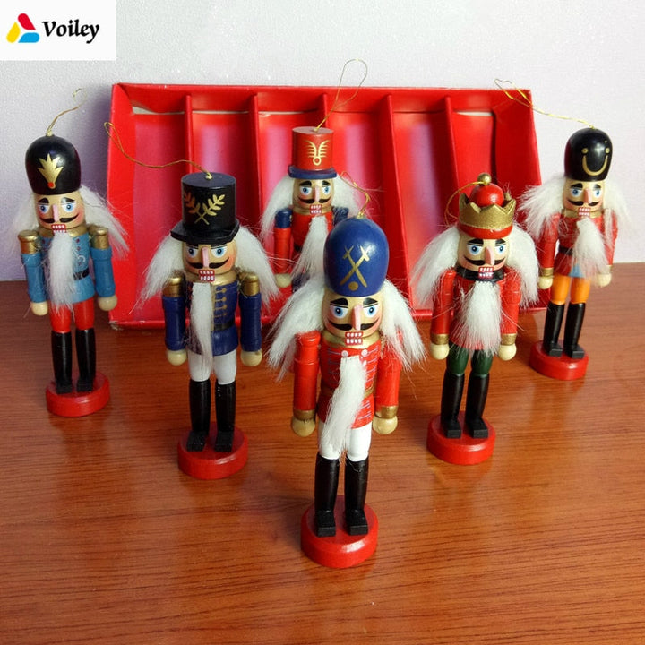 Wooden Nutcracker Ornament – 12cm Christmas Decor