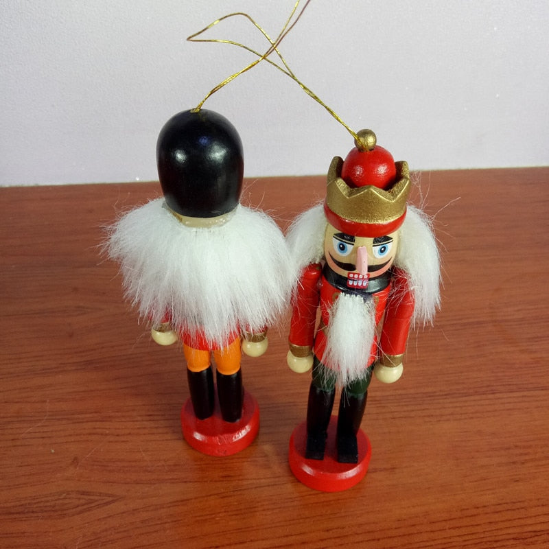 Wooden Nutcracker Ornament – 12cm Christmas Decor