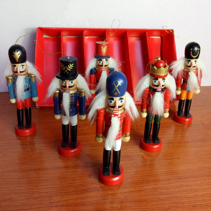 Wooden Nutcracker Ornament – 12cm Christmas Decor