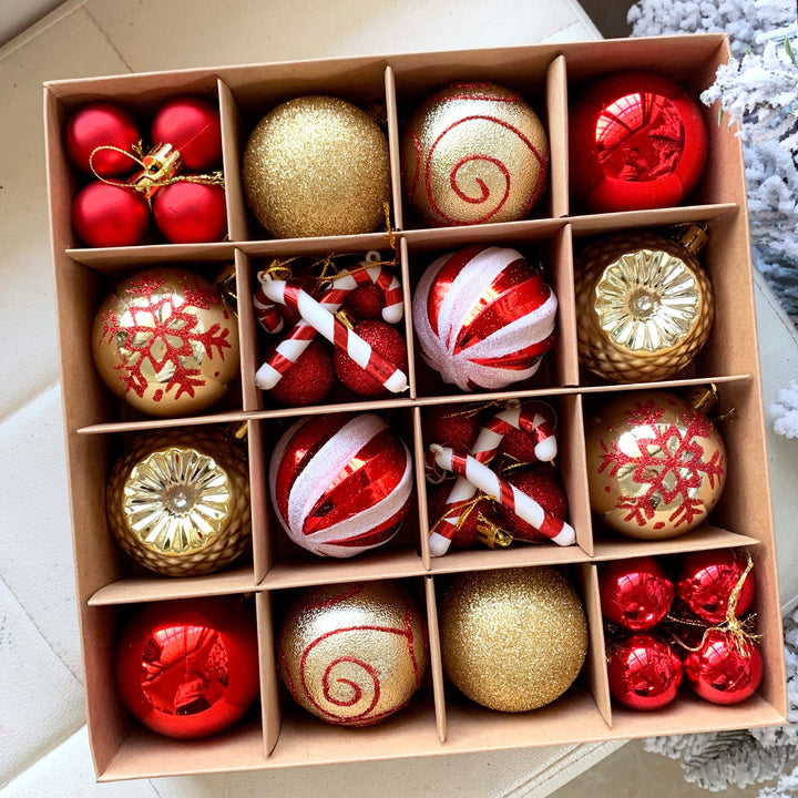Christmas Ornaments 6cm Colorful Assorted Tree Decor