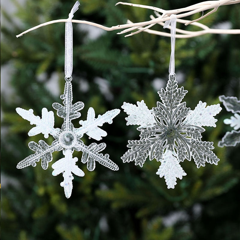 Acrylic Snowflake Ornaments for Frosted Tree Sparkle