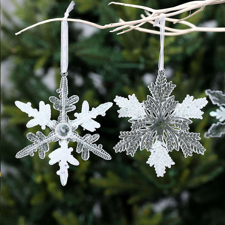 Acrylic Snowflake Ornaments for Frosted Tree Sparkle