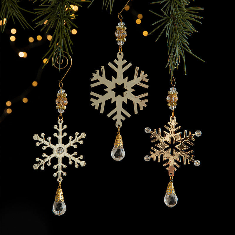 Crystal Snowflake Christmas Ornaments for Elegant Trees
