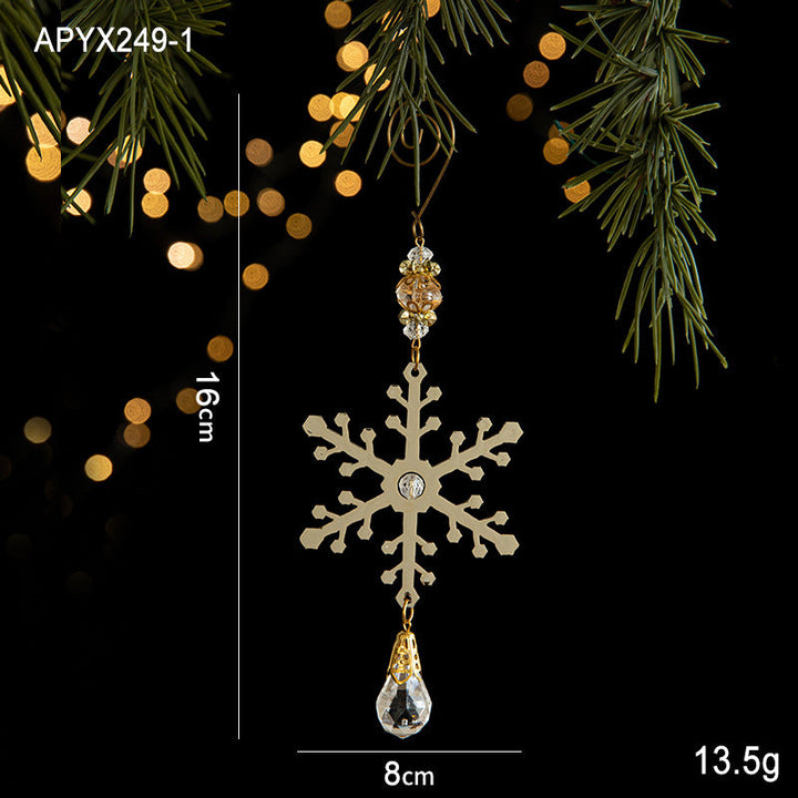 Crystal Snowflake Christmas Ornaments for Elegant Trees