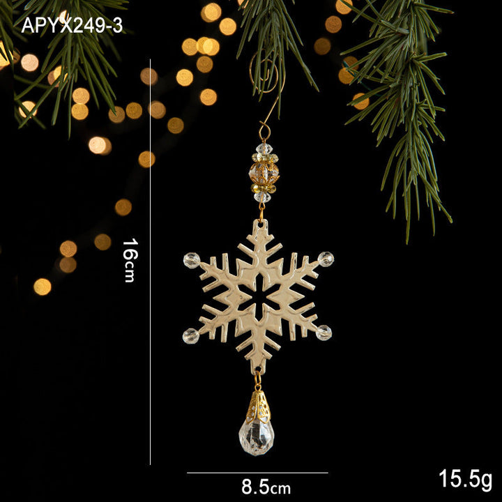 Crystal Snowflake Christmas Ornaments for Elegant Trees