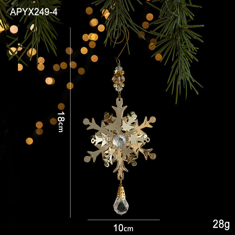 Crystal Snowflake Christmas Ornaments for Elegant Trees