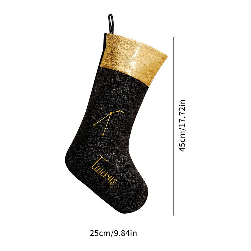 Zodiac Christmas Stocking for Glamorous Holiday Decor
