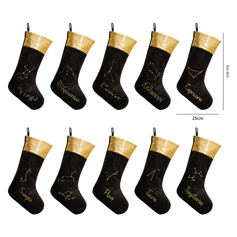 Zodiac Christmas Stocking for Glamorous Holiday Decor