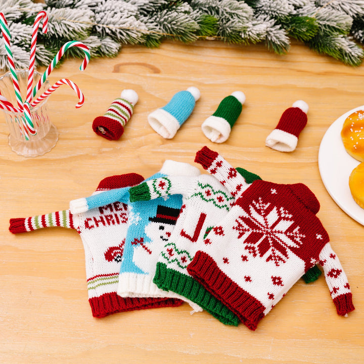 Christmas Wine Bottle Cover for Festive Table Decor